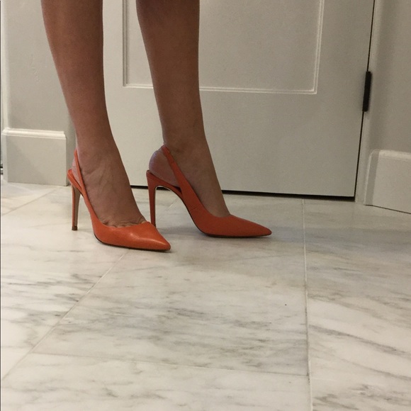 Zara Leather Slingback Heels - Picture 5 of 7